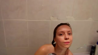 Watch Sabrina shows off her hairy pussy in soapy bath - the best porn on YOUPORN.ZONE