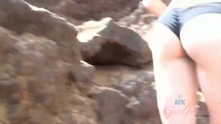Watch Amateur Brunette Anya Olsen - Beach Pissing & Gaping Fun - the best porn on YOUPORN.ZONE