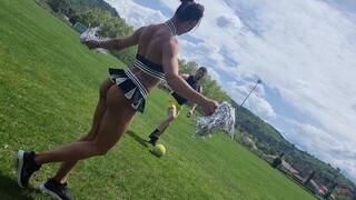 Schau Natural Tits Cheerleaders: Double Blowjob - die beste Porno auf YOUPORN.ZONE